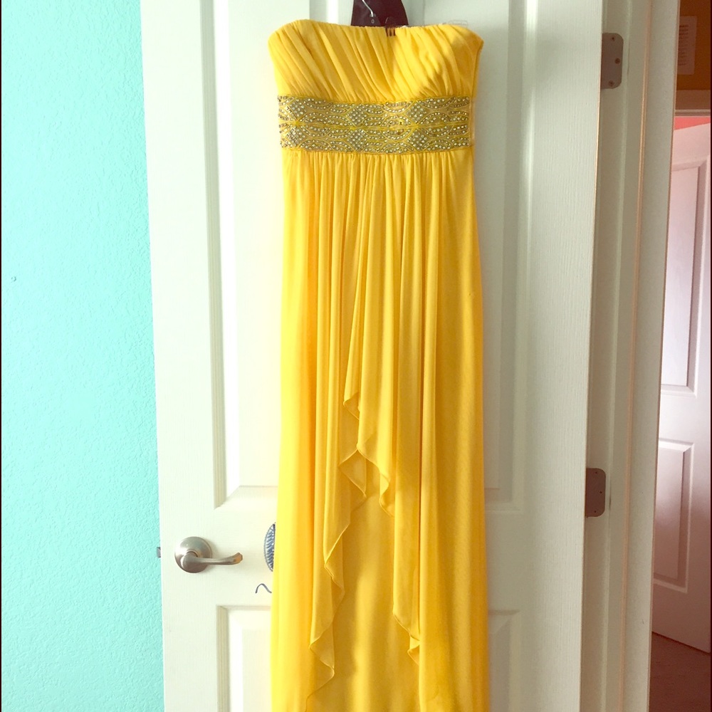 Yellow prom dress/ evening gown