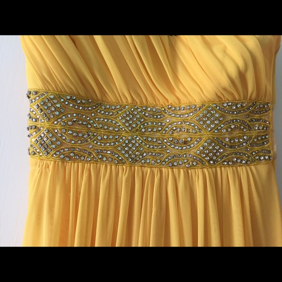 Yellow prom dress/ evening gown - Picture 2 of 4
