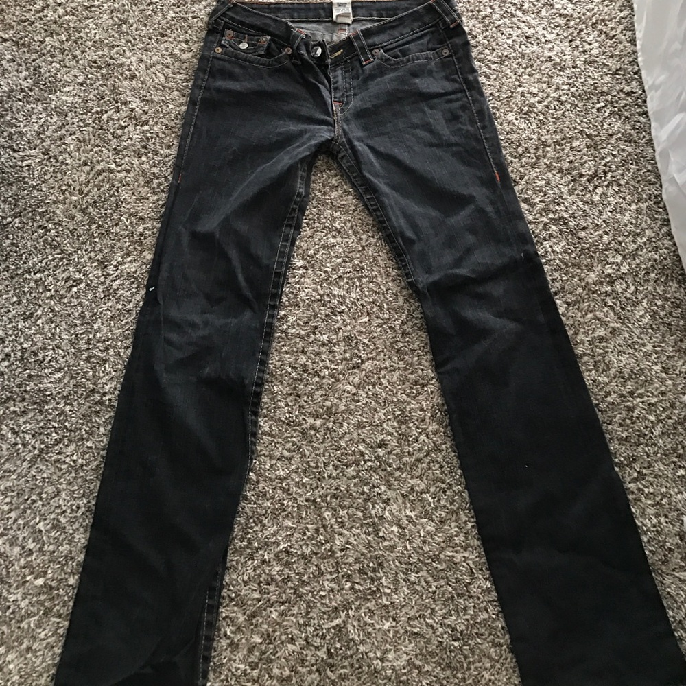 True religion black stretch jeans size 32