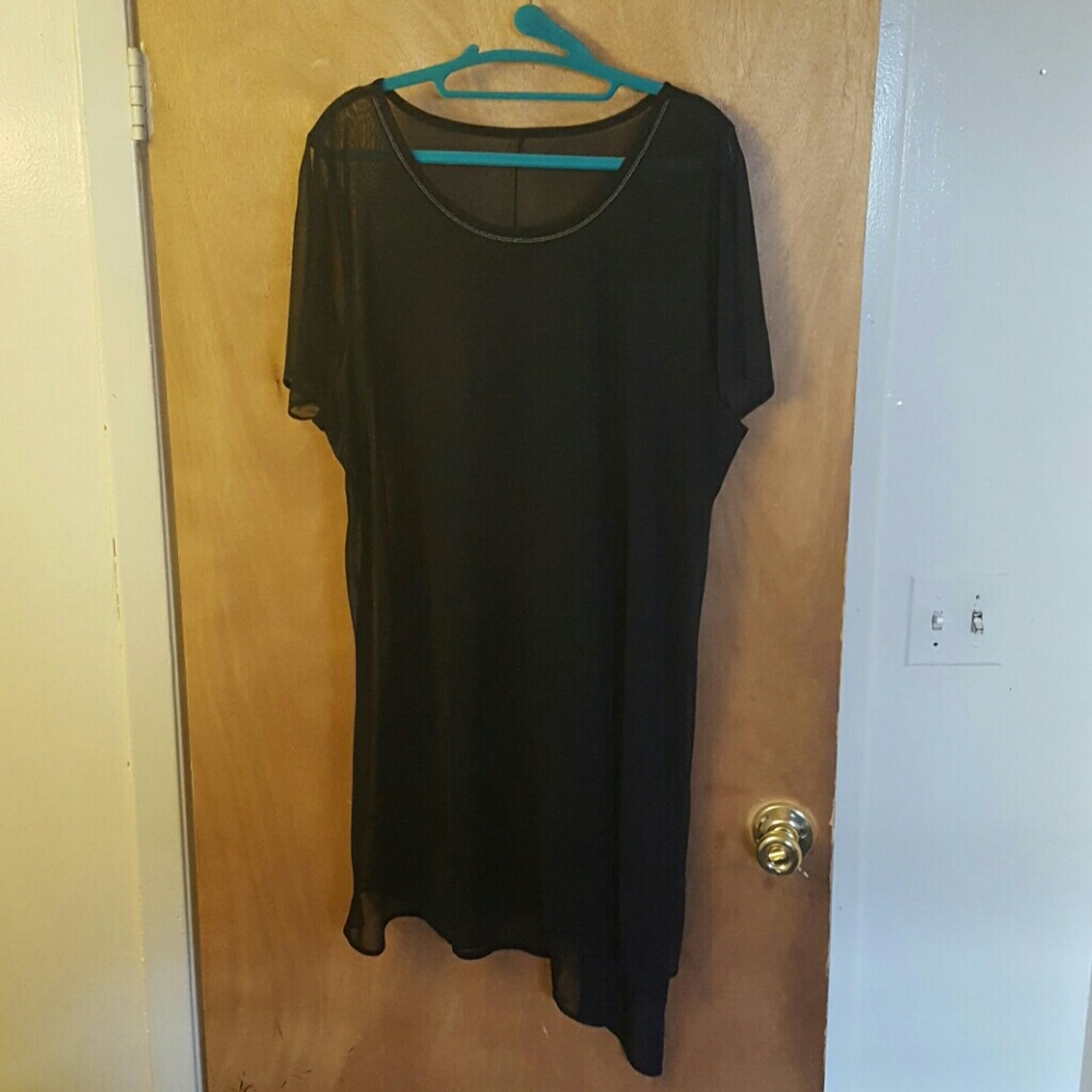 Black Sheer Long Top