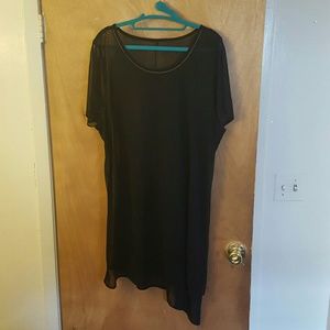 Black Sheer Long Top