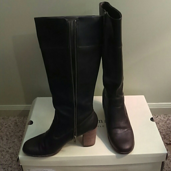 Dark brown heeled boots - Picture 4 of 4