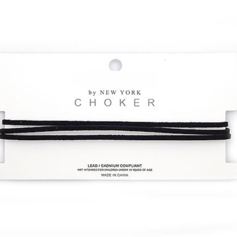 Black Triple Suede Choker