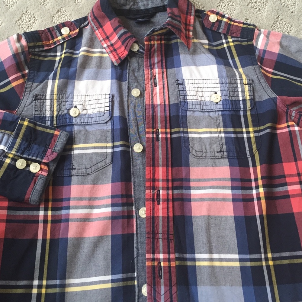 Boys plaid button down