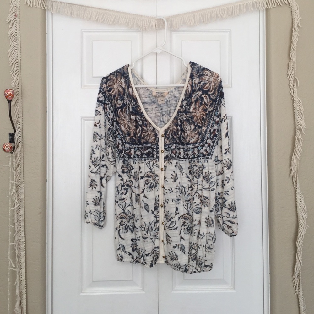 Lucky Brand Peasant Blouse