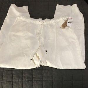 White linen pants NWT