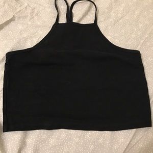 Black Zara Halter Crop Top