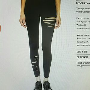 SHOP BOP Ripped leggings  by David lerner