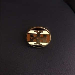 Authentic Tory Burch logo ring size 6