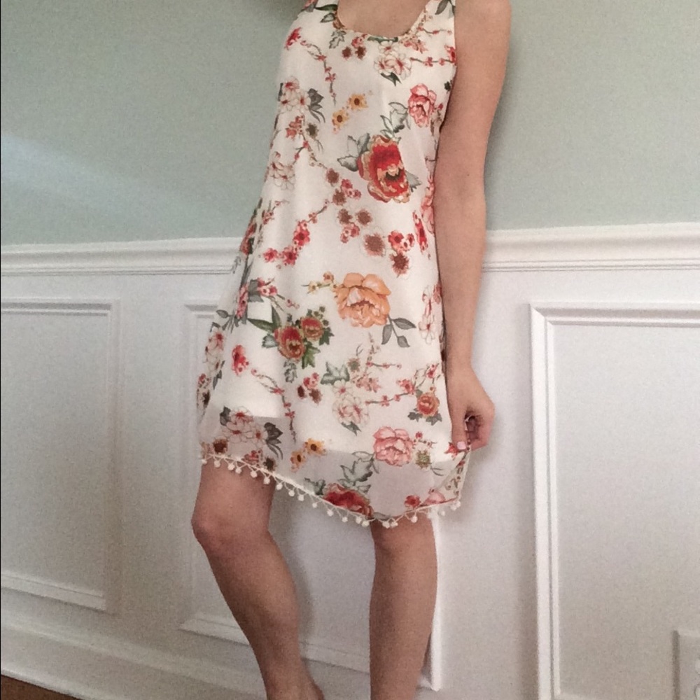 Floral Open Back Dress