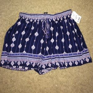 Navy blue flowy shorts