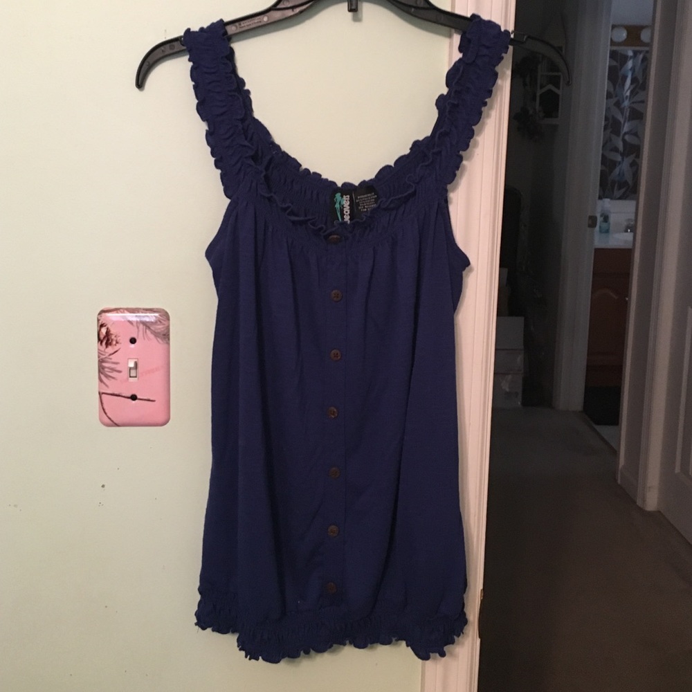 Stretchy Navy Blue Tank