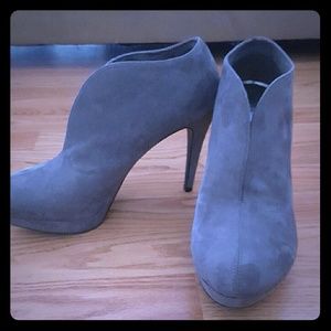 3 inch grey ankle boots