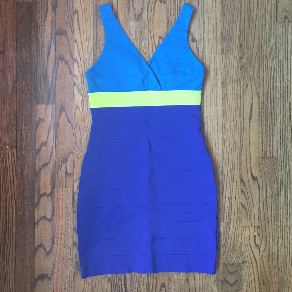 New color block bandage dress