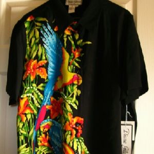 Diane Gilman Tops - NWT Vibrant Silk Parrot Blouse w/Sequins Diane Gilman Tops - NWT Vibrant Silk Parrot Blouse w/Sequins