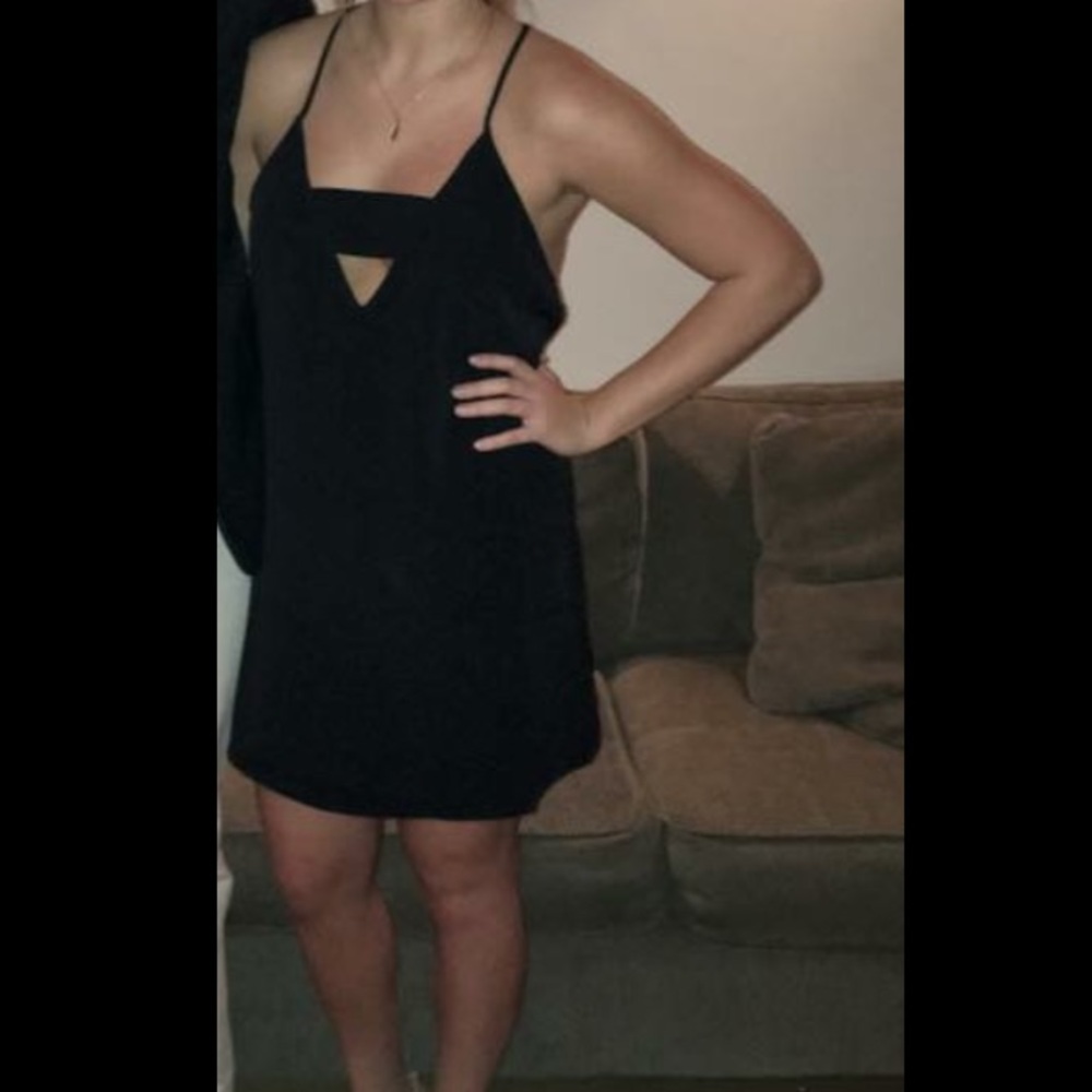 forever 21 black peek a boo dress -SOLD
