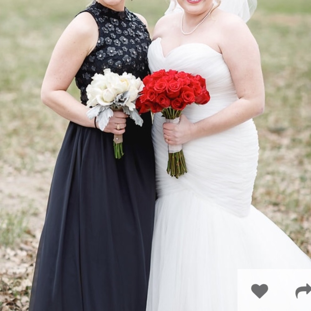 Black Leather and Lace Formal Dress
