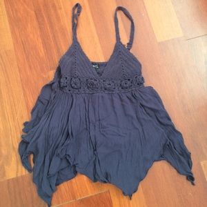 Flowy Navy Tank