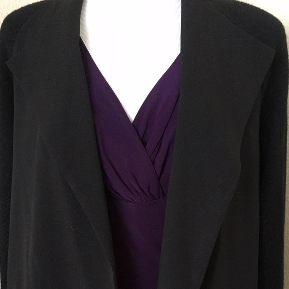 Calvin Klein black jacket open front evening wear jacket light coat jacket - Picture 7 of 15