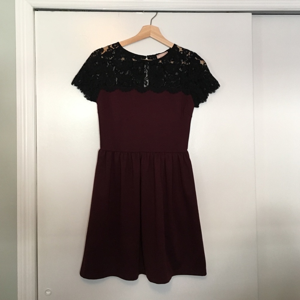 Beautiful maroon A-line dress