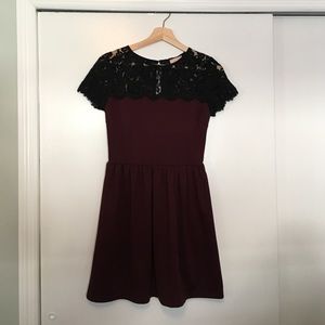 Beautiful maroon A-line dress