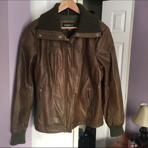 Eddie Bauer Leather Bomber Jacket