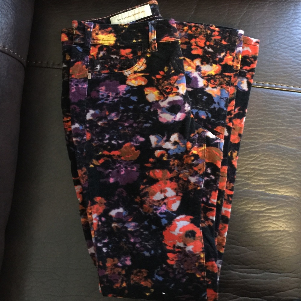 Anthropologie Pilcro Serif printed cords