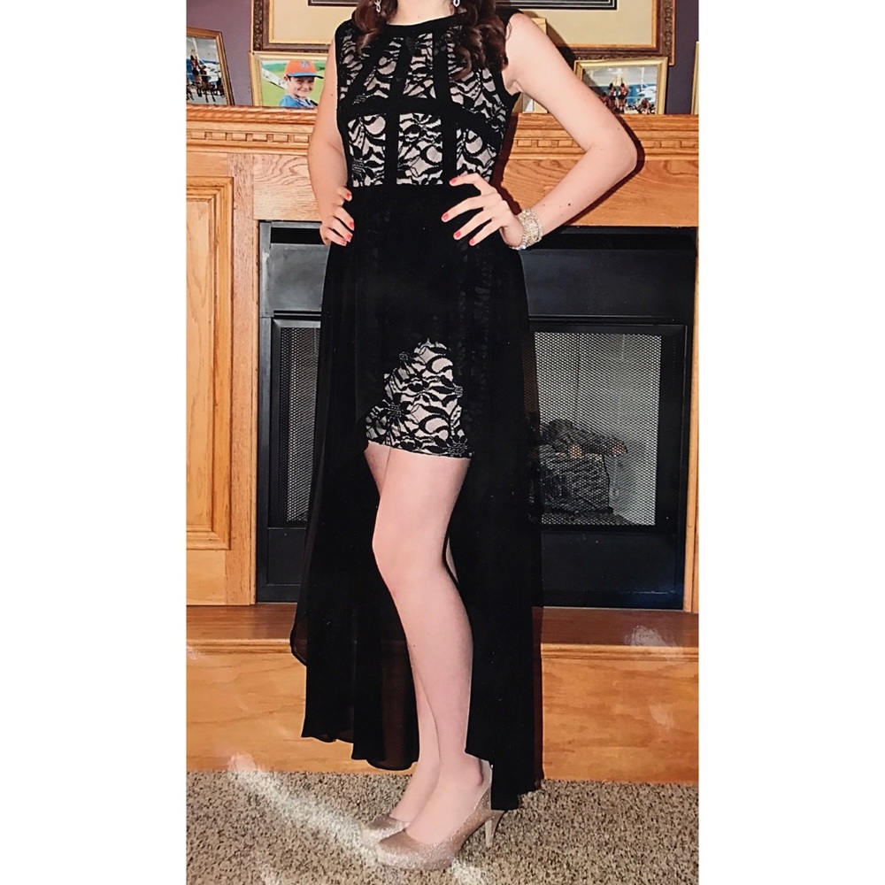 Black and Nude high-low Dress!