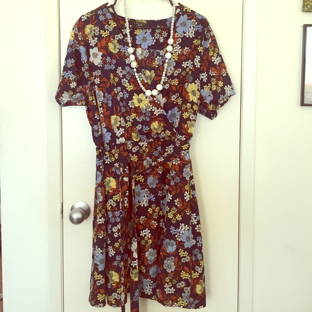 New Look Half Wrap Floral Print Dress