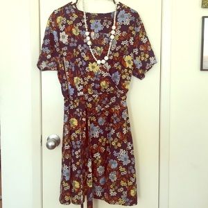 New Look Half Wrap Floral Print Dress