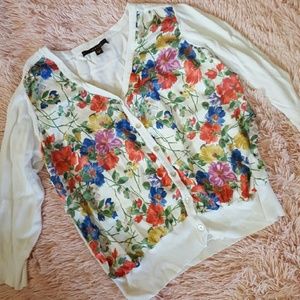 Floral print cardigan