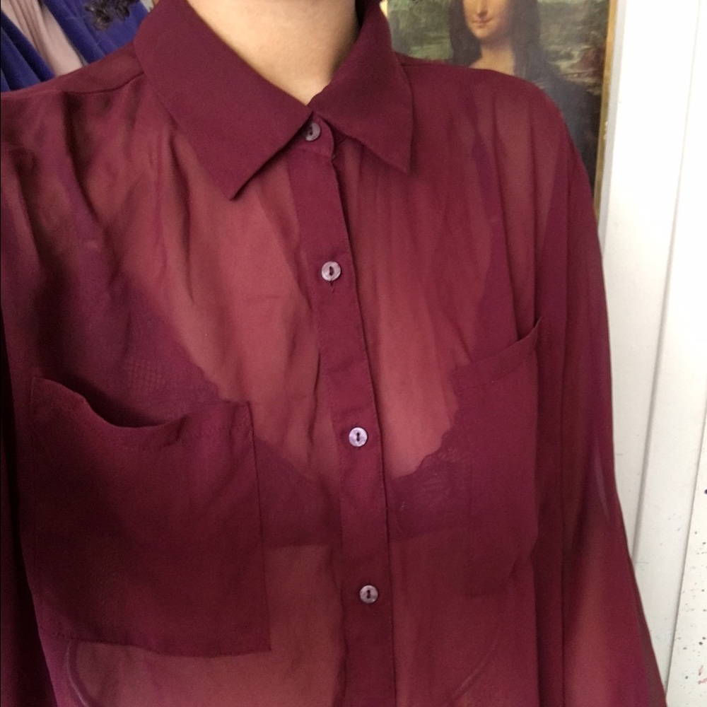 Sheer Button Up