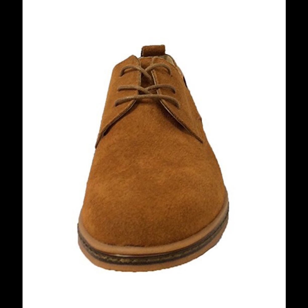 Men's Umber Suede Leather Oxford Lace Up Shoes - Picture 2 of 4