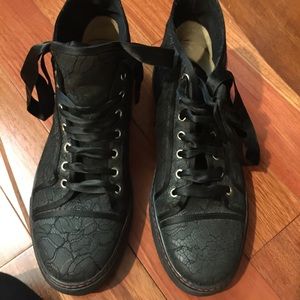 Valentino lace high top sneakers
