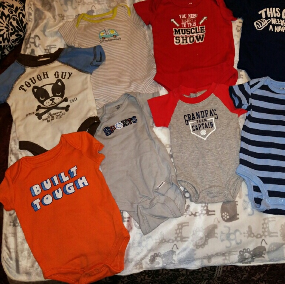 Bundle of baby boy onsies