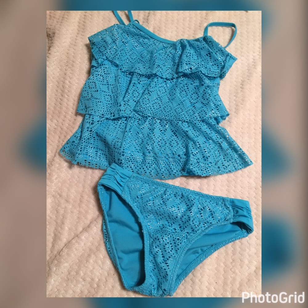 Justice size 10 girls 2 piece swim suit