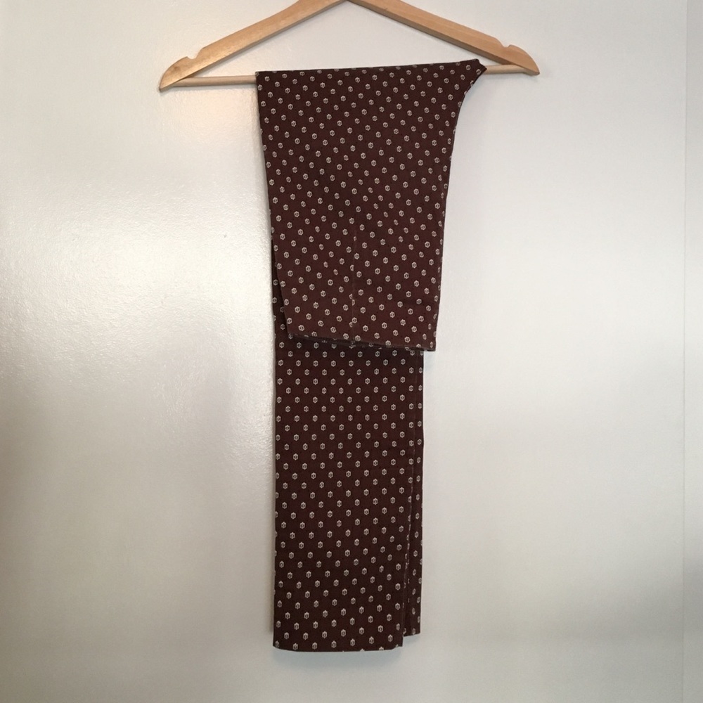 Printed skinny ankle cropped pants