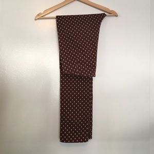 Printed skinny ankle cropped pants