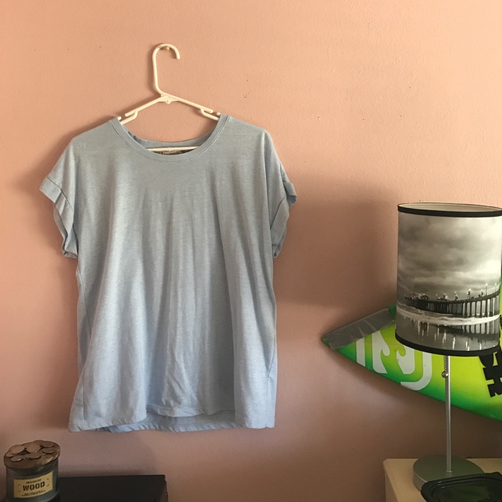 sky blue oversized tee