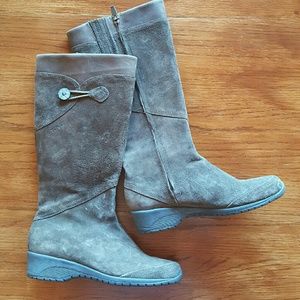 Teva brown leather & suede knee boots, Sz 7.5
