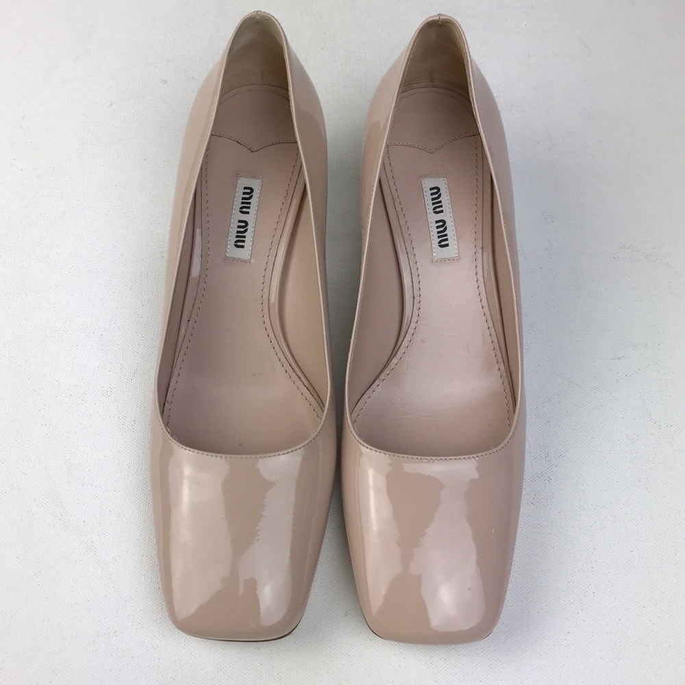 NWT Miu Miu Crystal-Heel Patent Leather Pump - Picture 3 of 4
