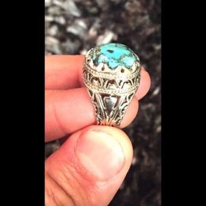Turquoise Stone & Silver Rings for Men's