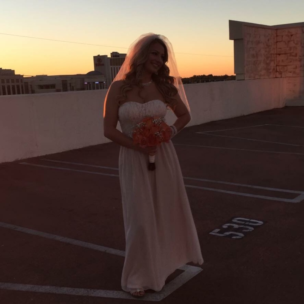 David bridal bridesmaid/bride dress size 7