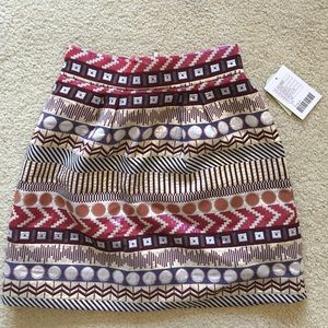 Anthropologie metallic mini skirt NWT