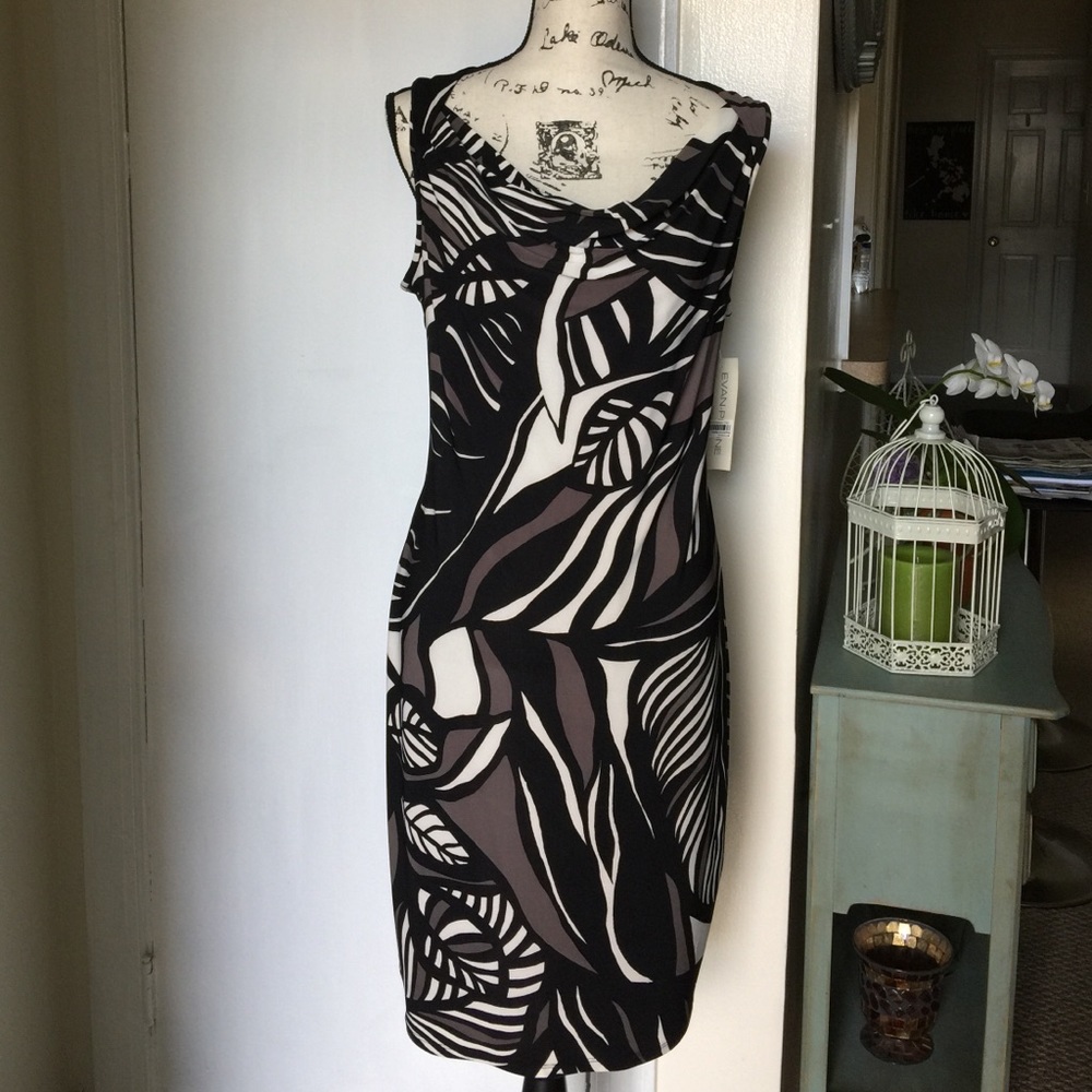 NWT EVAN PICONE Sleeveless Dress Sz 14 Cowl Neck