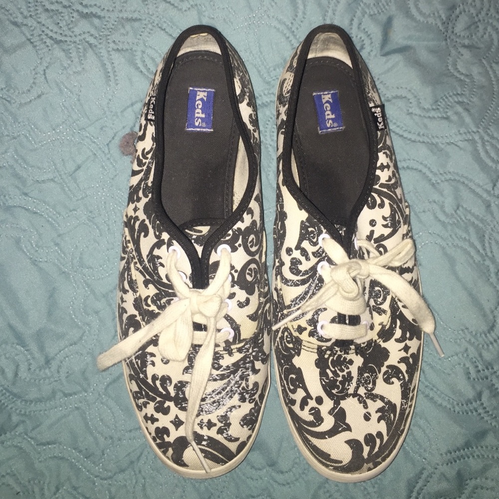 Black and white Keds