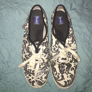 Black and white Keds