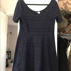 H&M navy blue skater dress