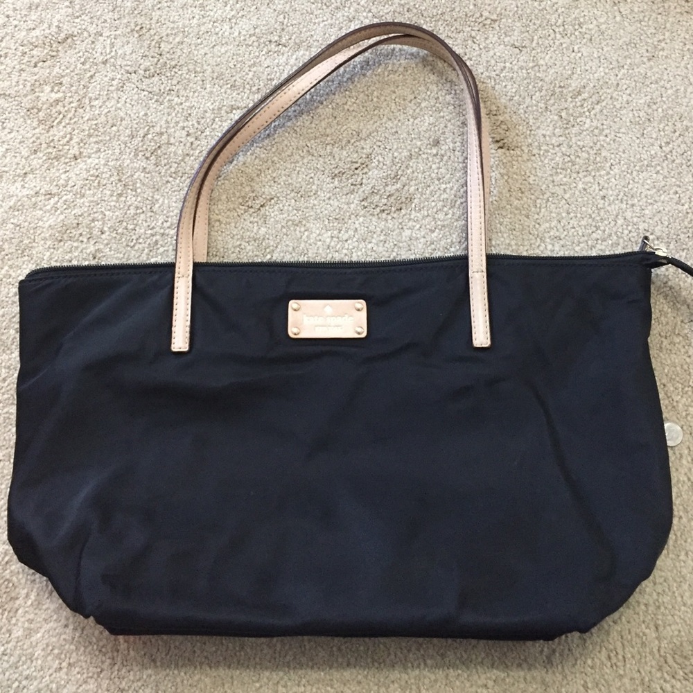 Black canvas Kate Spade tote