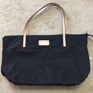 Black canvas Kate Spade tote